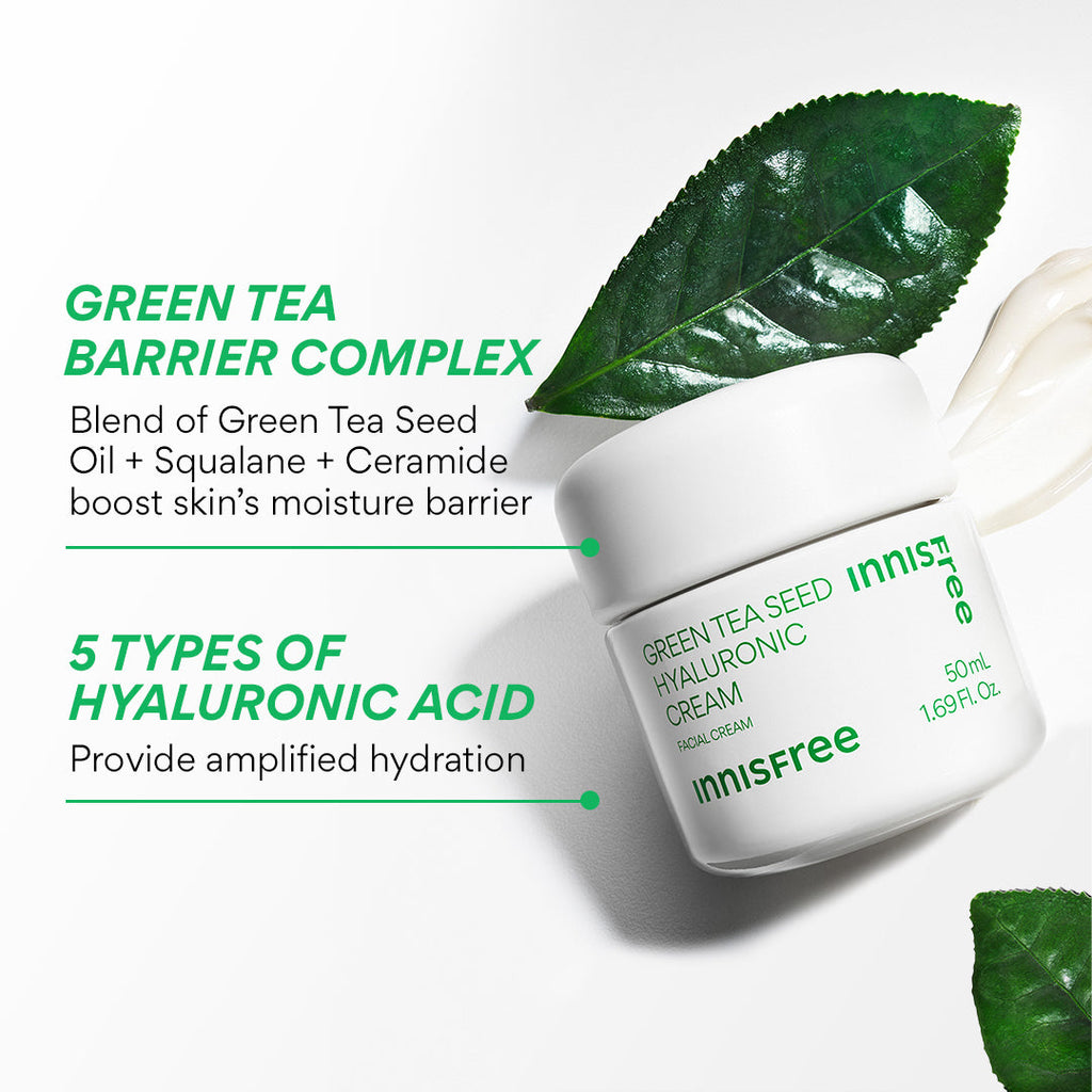 Green Tea Seed Hyaluronic Acid Cream – Face Moisturizer