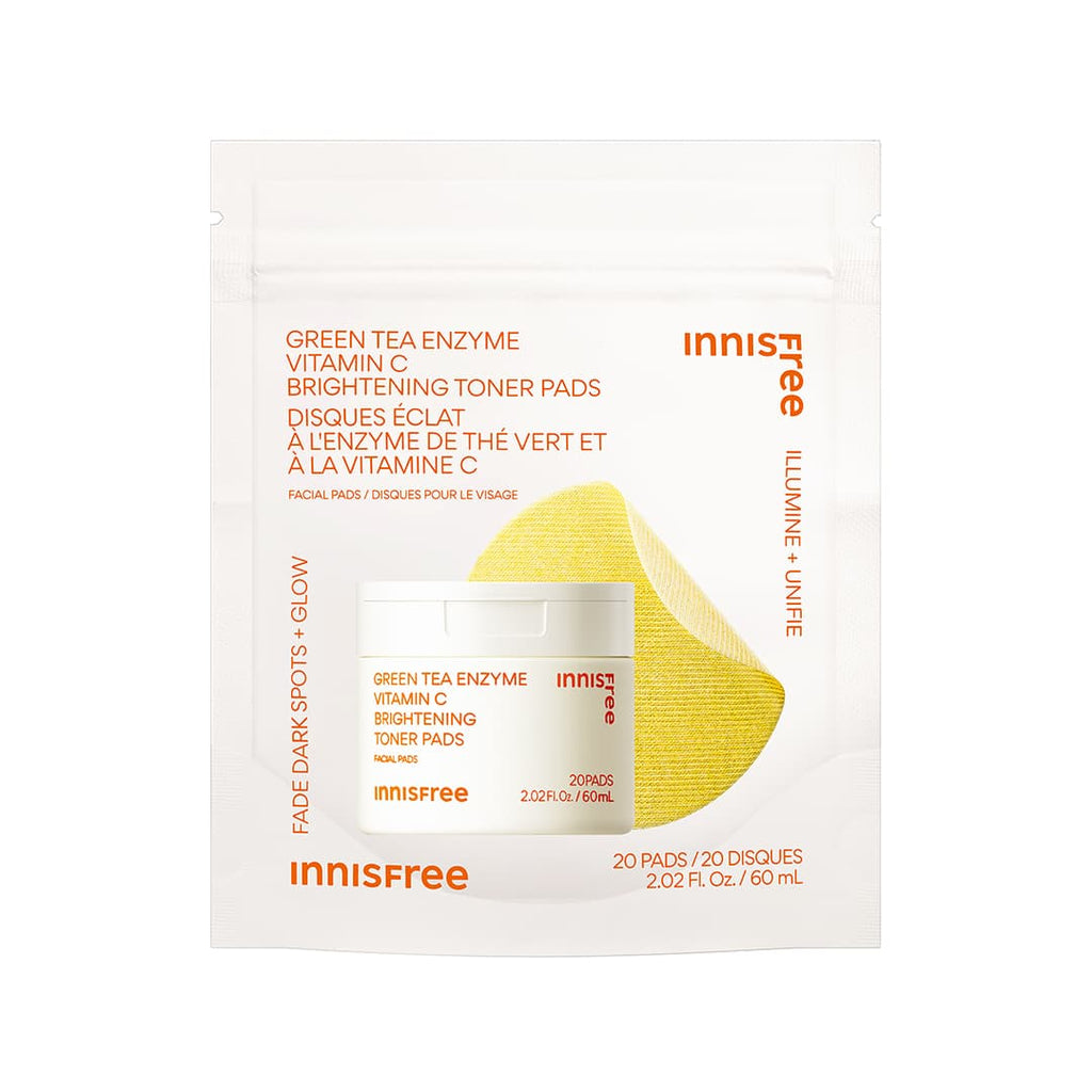Green Tea Enzyme Vitamin C Brightening Toner Pads